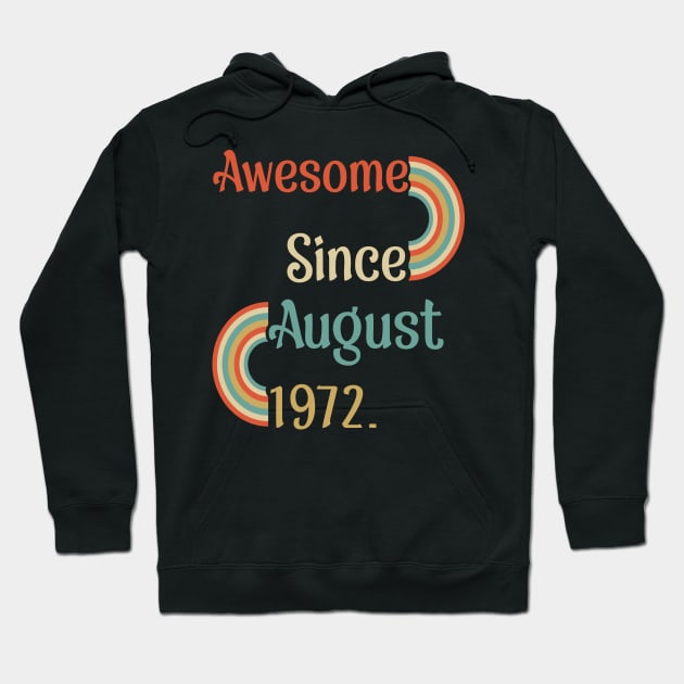 50 Year Old Awesome Since August 1972 Hoodie by aimed2